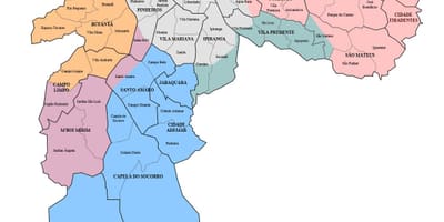 साओ पाउलो arrondissement नक्शा